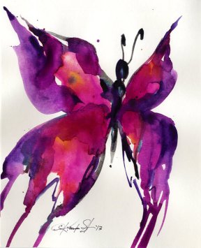 magenta butterfly